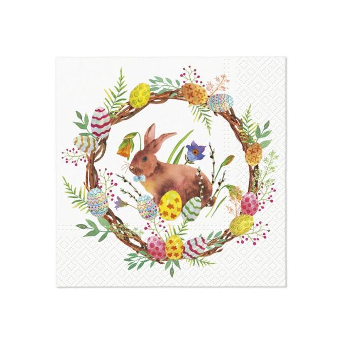 servetele decoupage bunny in wreath 1 buc ro mxhtl123000