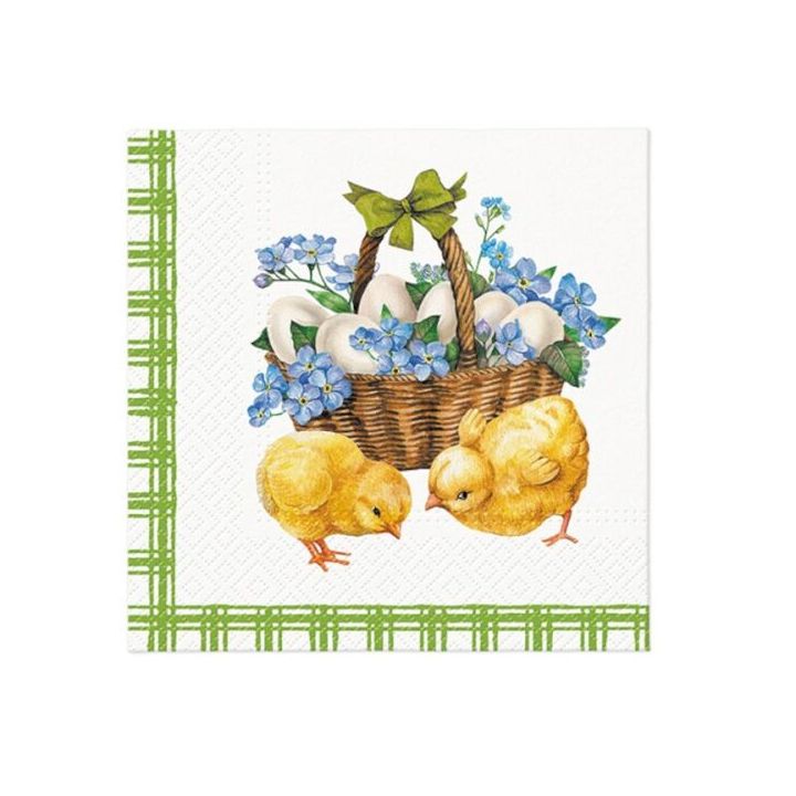 servetele decoupage chicks with basket 1 buc ro mxhsdl135500