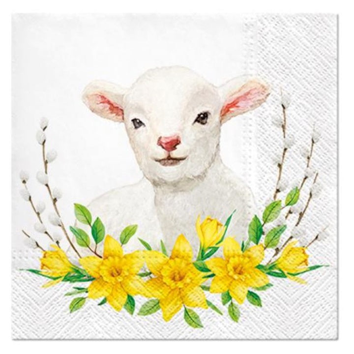 servetele decupaj lamb with wreath 1 buc ro mxhsdl122000