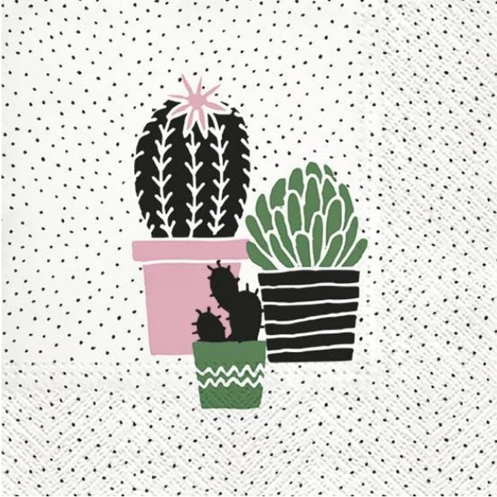 servetele pentru decoupage cactus on dots rose 1 buc ro mxhtl701004
