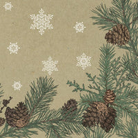 servetele pentru decoupage graphic pines and twigs frame on kraft 1 buc ro mxhsdgw019501