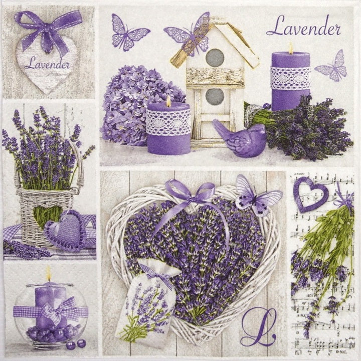 servetele pentru decoupage lavender collage 1 buc ro mxhsdog025901