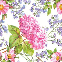 servetele pentru decoupage pink hydrangea and forget me not flowers 1 buc ro mxhslog045901