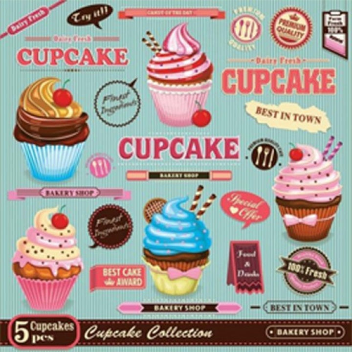 servetele pentru decoupage vintage cupcake poster 1 buc ro hbb034101