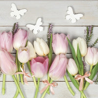 servetele pentru decoupage white pink tulips on wood 1 buc ro mxhsdwi004401