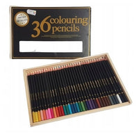 set 36 de creioane colorate in cutie de lemn ro rmscr0392 gea