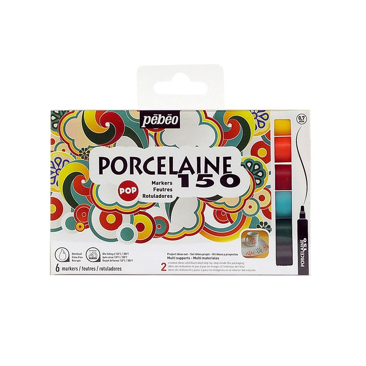 set 6 markere pentru portelan porcelaine 150 pop ro pbo020280