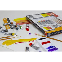 set acrilic daler rowney cu accesorii 25 buc ro dlr126500410