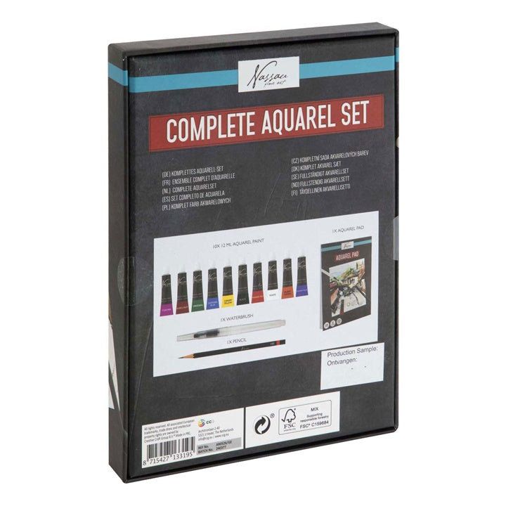 set acuarela nassau set 13 piese ro rmsar0526ge