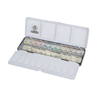 Set acuarele în cutie metalică Schmincke HORADAM, 12 x 1/2 godete cu spațiu suplimentar