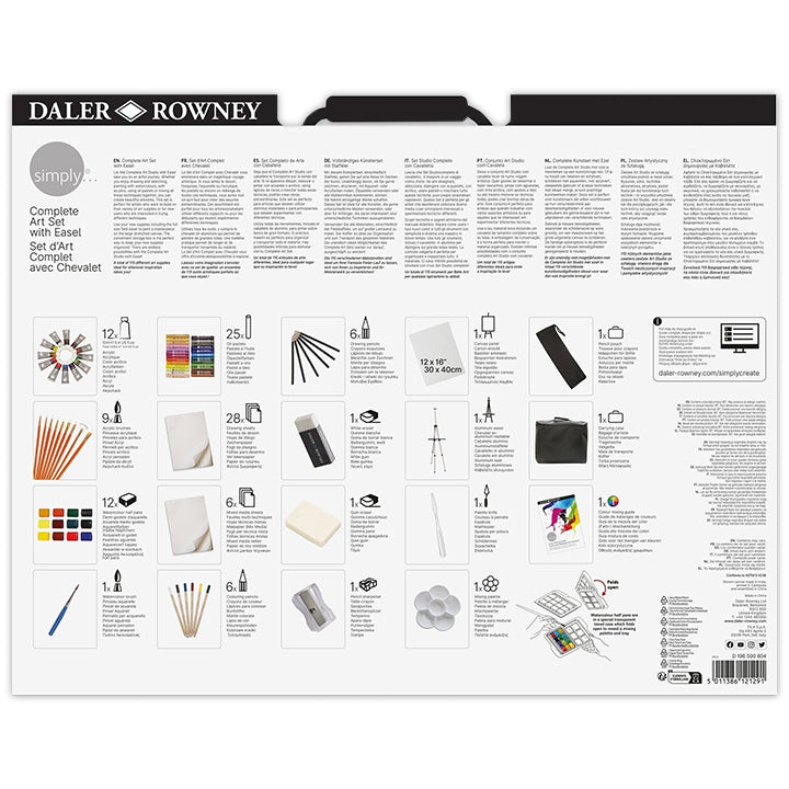 set artistic daler rowney cu sevalet ro dlr196500604
