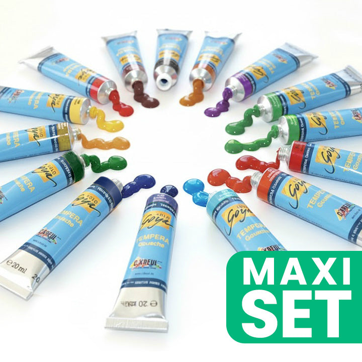 set avantajos de culori tempera retro solo goya 15 nuanțe