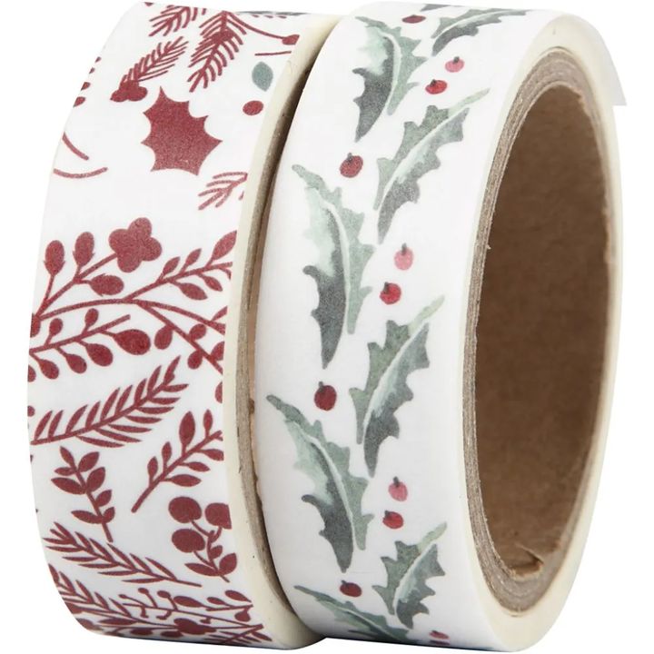 set benzi washi holly and branches