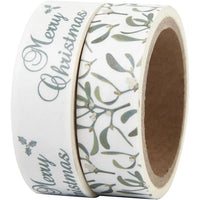 set benzi washi mistletoe and merry christmas