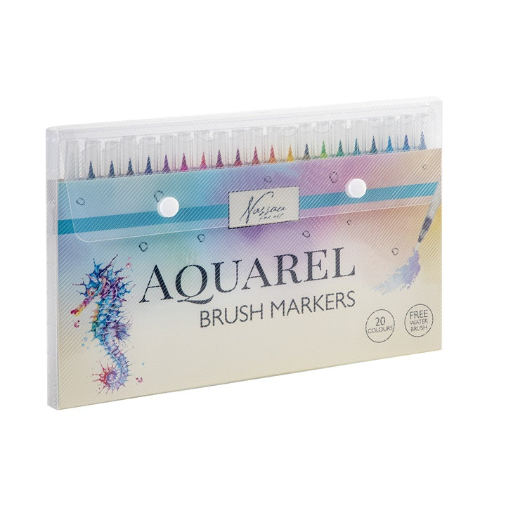 set carioci acuarela 20 bucati si pensula ro rmsar0511 ge
