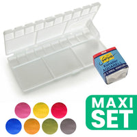 set cartus de plastic si 7 vopsele acuarela kreul ro wqxrnskrl