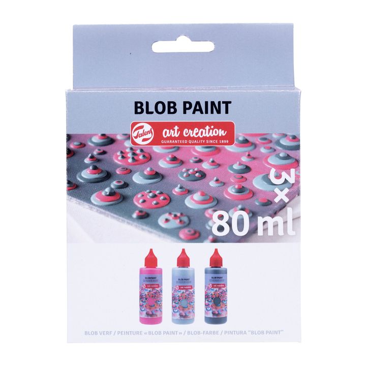 set creativ art creation blob paint roz 3 x 80 ml ro rtl428900001