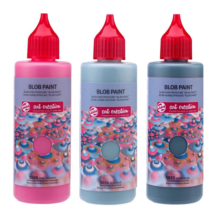set creativ art creation blob paint roz 3 x 80 ml ro rtl428900001