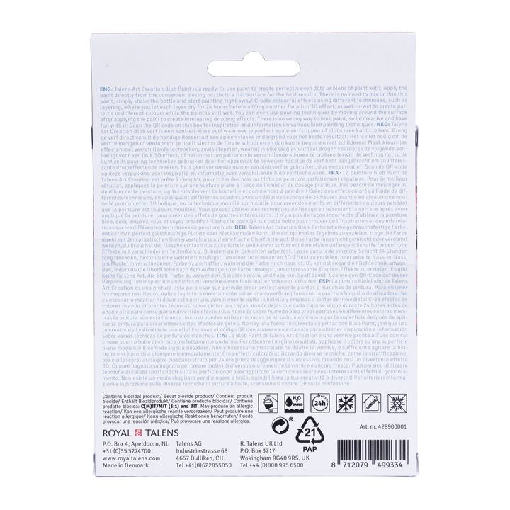 set creativ art creation blob paint roz 3 x 80 ml ro rtl428900001