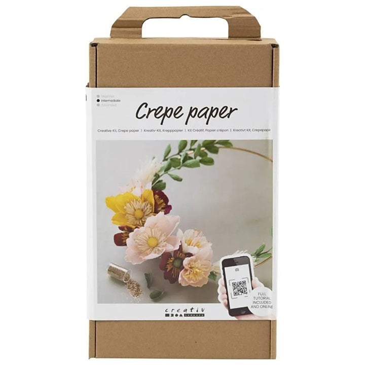set creativ coronita de hartie creponata cu flori ro cch97087