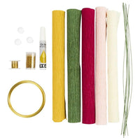set creativ coronita de hartie creponata cu flori ro cch97087