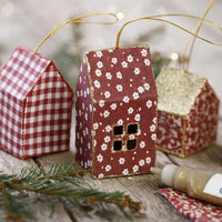 set creativ din hartie case și copaci
