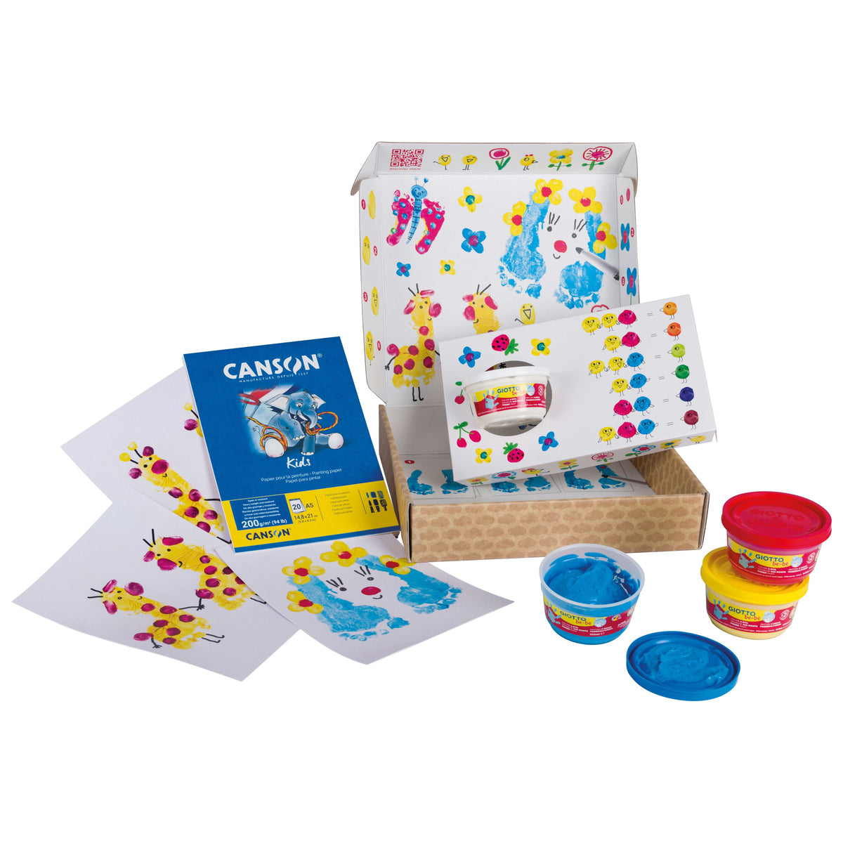 Set creativ GIOTTO be-bè My Little Feet pentru amprente de mâini și picioare – 5 buc