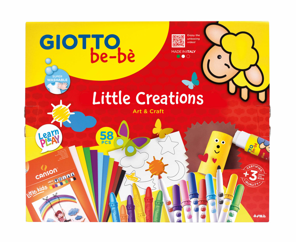 Set creativ pentru copii GIOTTO be-bè Little Creations 58 piese