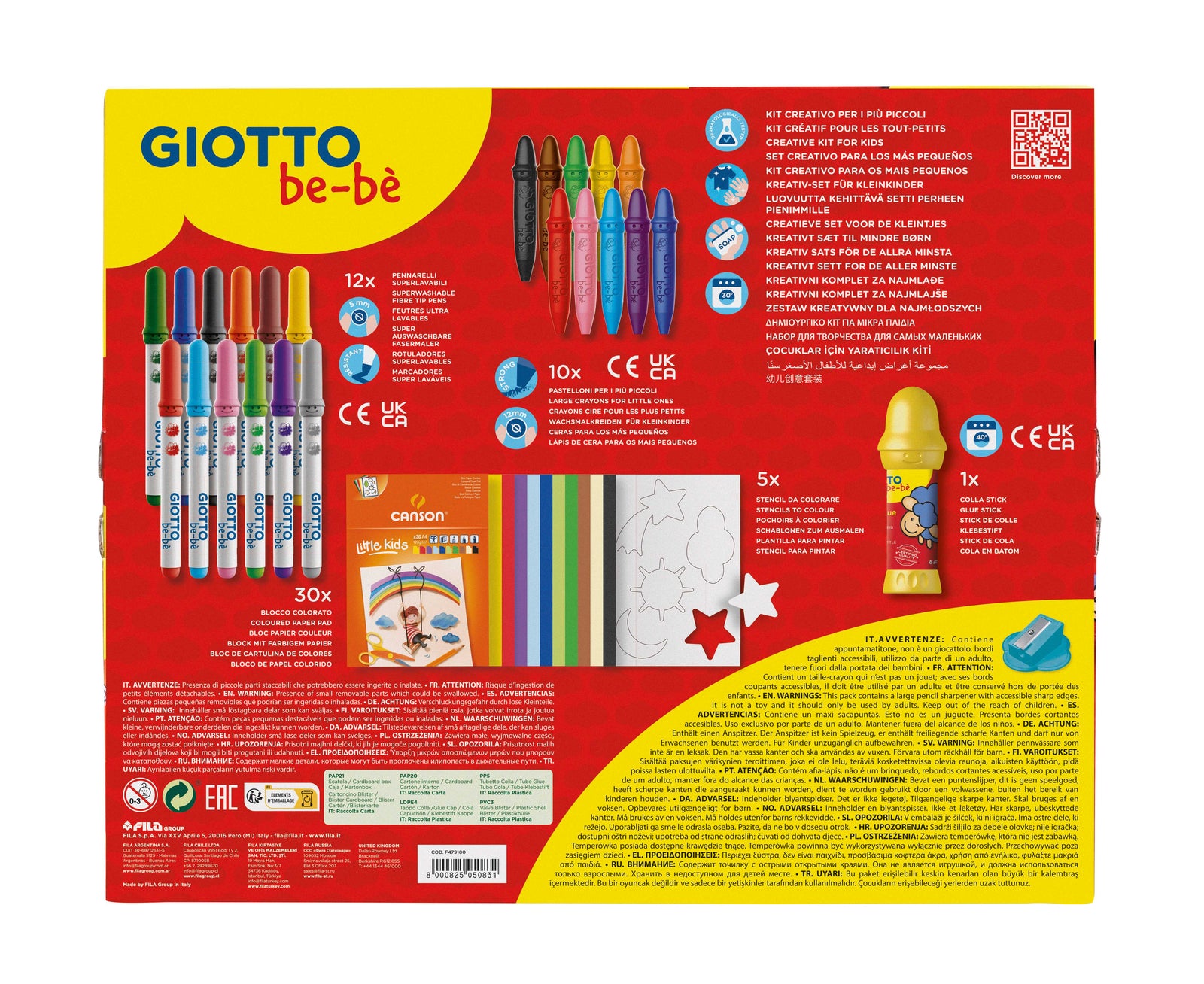 Set creativ pentru copii GIOTTO be-bè Little Creations 58 piese