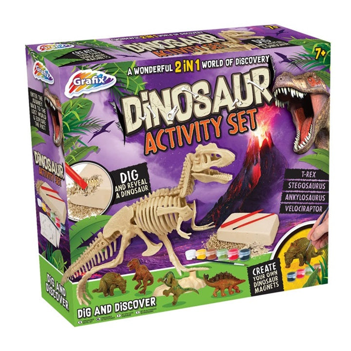 set creativ pentru copii grafix dinosaur ro rms16 6583 18c12