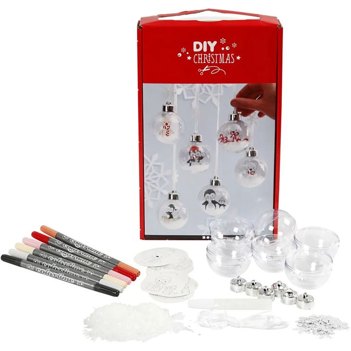 set creativ pentru fabricarea globurilor de craciun