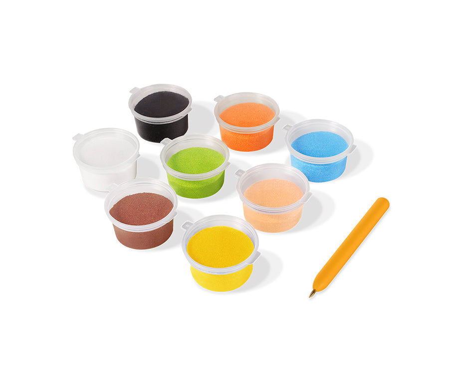 Set creativ pentru pictură cu nisip JOVI Play&Fun Animale – 12 piese