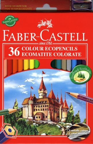 set creioane colorate eco castell 36 culori ro fbc120136