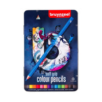 set creioane colorate triunghiulare bruynzeel 12 bucati ro rtl6021200