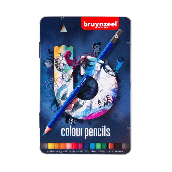 set creioane colorate triunghiulare bruynzeel blue ro rtl602120