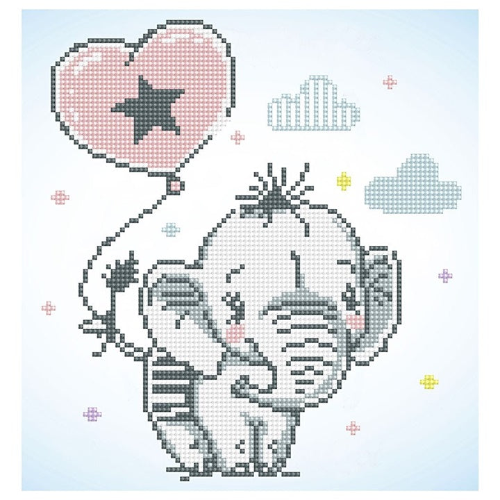 set cu margele diamond painting elefant cu balon 28 30 ro cch74921