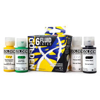 Set culori acrilice GOLDEN Fluid Intro 6 x 30 ml