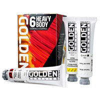Set culori acrilice GOLDEN Heavy Body Essentials 6 x 59 ml