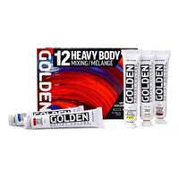 Set culori acrilice GOLDEN Heavy Body Mixing 12 x 22 ml
