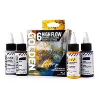 Set culori acrilice Golden High Flow Drawing & Lettering 6 x 30 ml