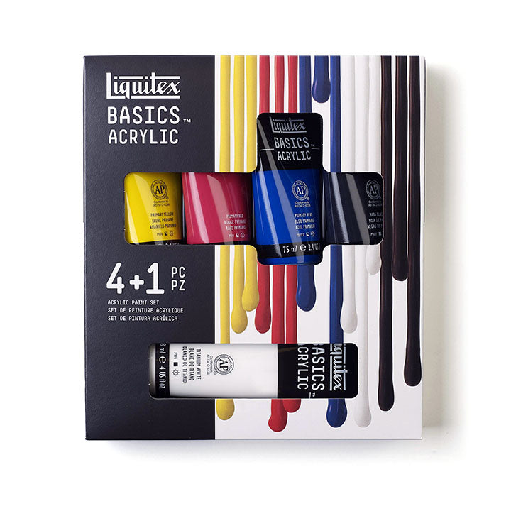 set culori acrilice liquitex basics 4x75 ml 1x118ml ro liq3699301