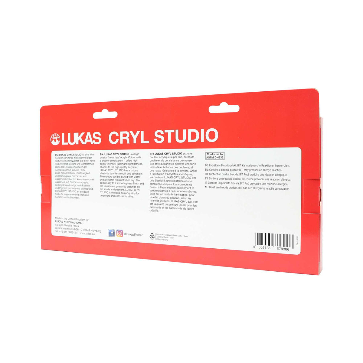 Set culori acrilice LUKAS Cryl Studio 9 x 100 ml