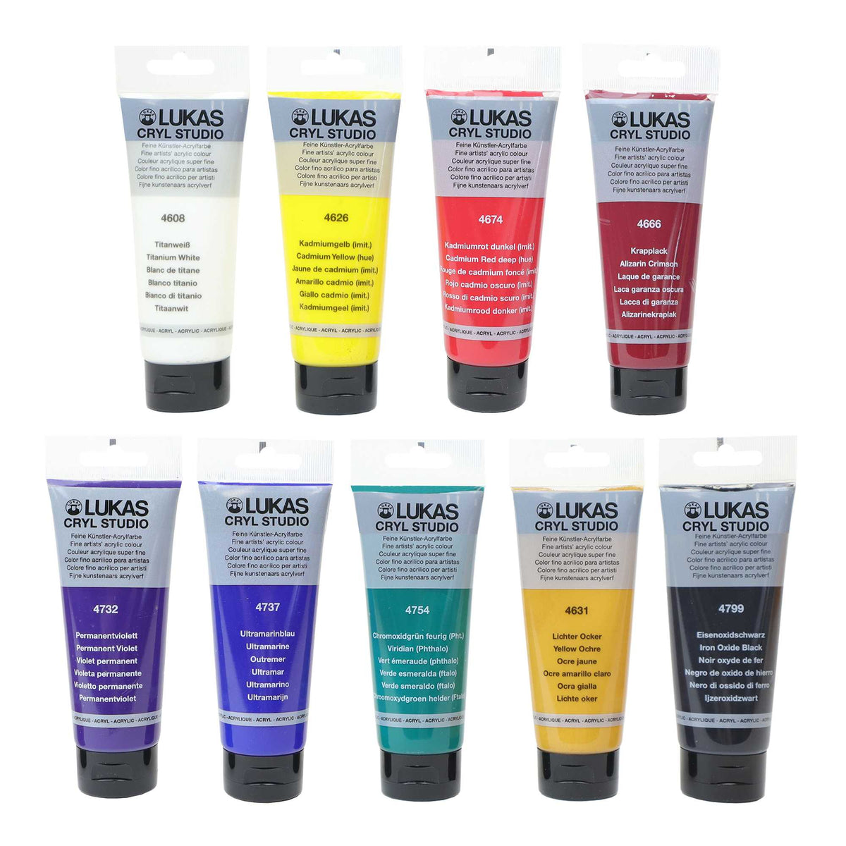 Set culori acrilice LUKAS Cryl Studio 9 x 100 ml
