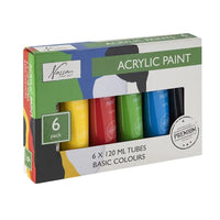 set culori acrilice nassau 6x120ml basic colours