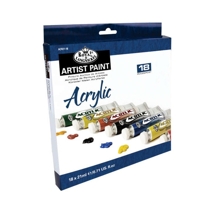 set culori acrilice royal langnickel 18x21 ml ro rlgacr21 18