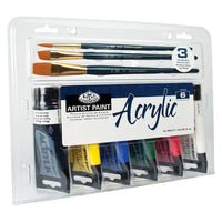 set culori acrilice royal langnickel essentials 9 piese ro rlgacr75 6b
