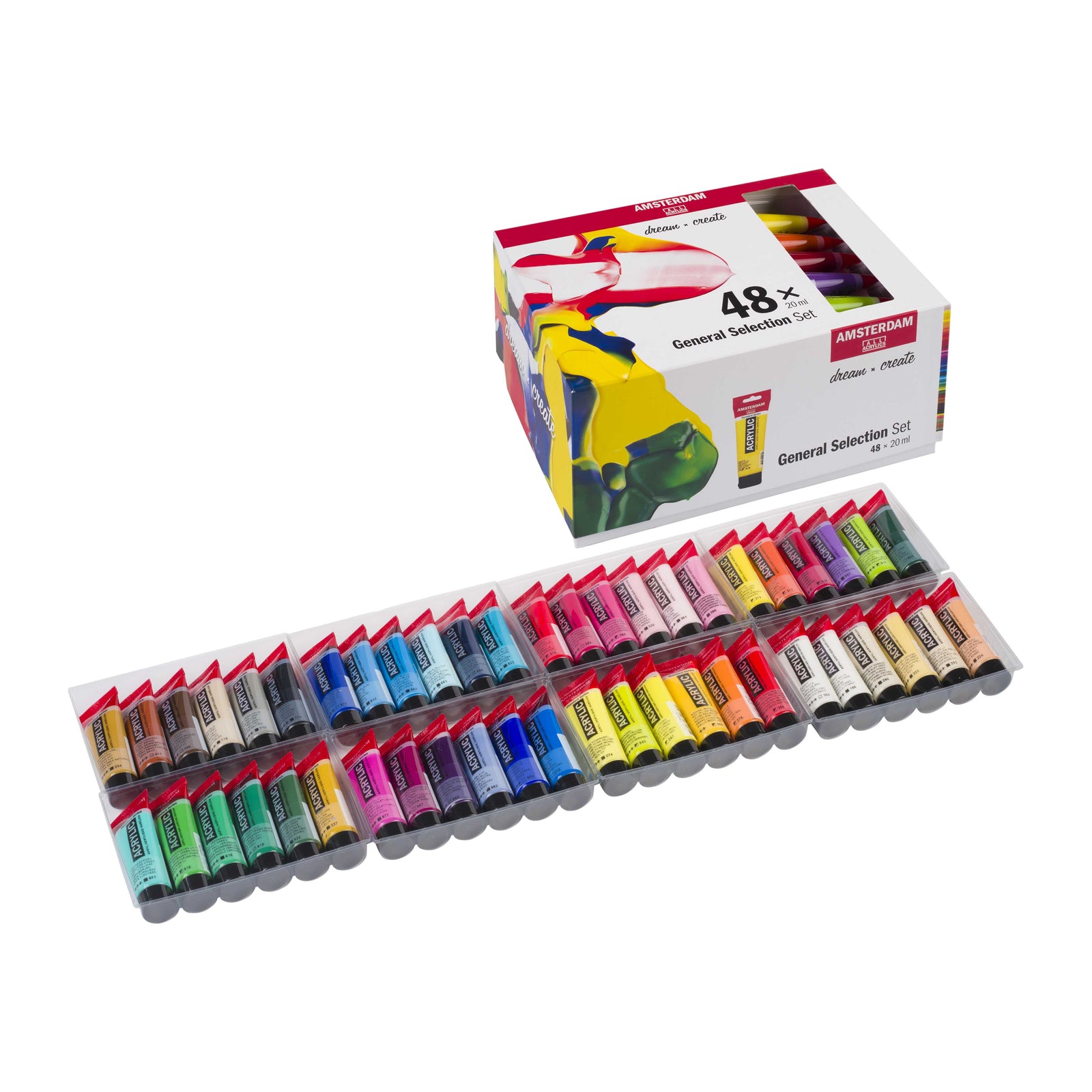 Set culori acrilice ROYAL TALENS Amsterdam General Selection 48 x 20 ml
