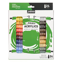 set culori acrilice studio pebeo 24 x 12 ml ro pbo668720