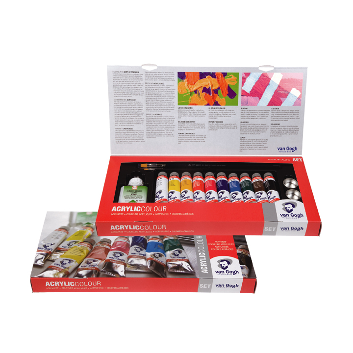 set culori acrilice van gogh combiset 10x40 ml accesorii ro rtl22820506