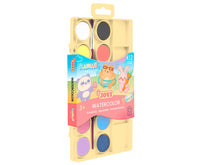 Set culori acuarelă JOVI Kawaii 22 mm - 12 buc cu pensulă
